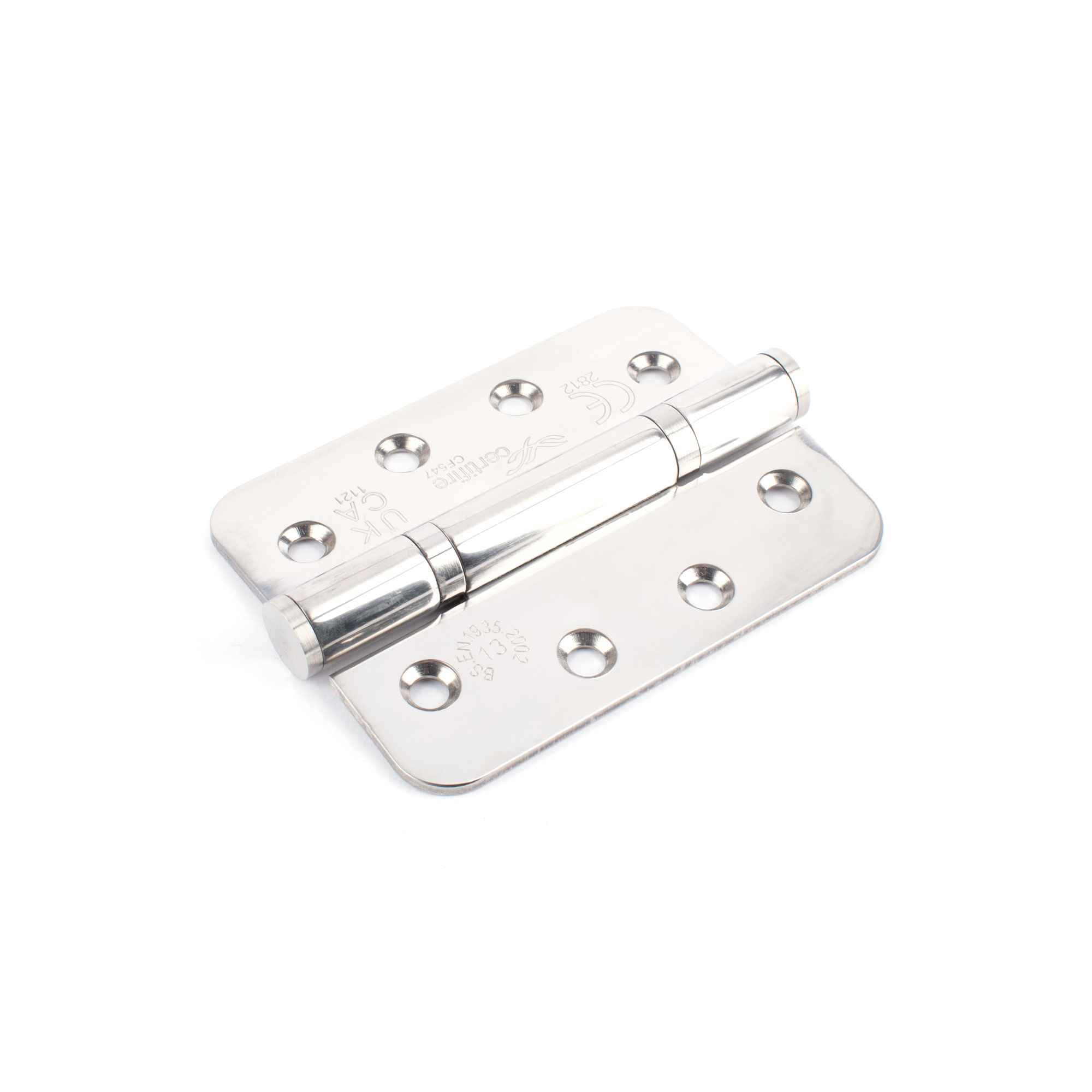 Sox Atom 4 Inch Stainless Steel Hinges Radius Edge (3 Pack) - Polished Stainless Steel
